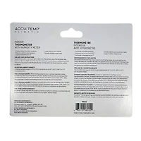 Accutemp Indoor Thermometer with Humidity Meter, Easle Stand, Comfort Zone indicator,  Black, Temperature and Humidity