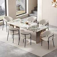 Noble House - Chaise d'appoint moderne HORIZON à pieds inclinés Pieds réglables (beige)