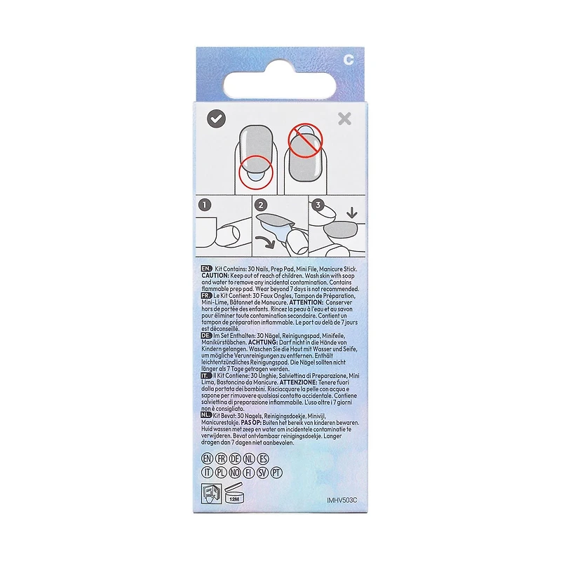 Ongles à presser des fêtes imPRESS - Longueur courte - Forme carrée - 30 ct.