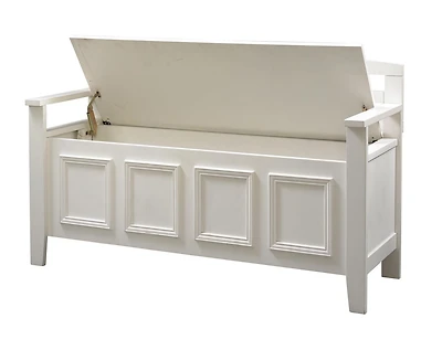 Niles banc de rangement blanc