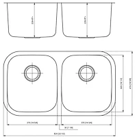 Imaginations Américaines po W Évier de cuisine