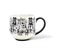 Ma Maison Black & White Dog Mug, 500ml, 500ml (17oz) Mug