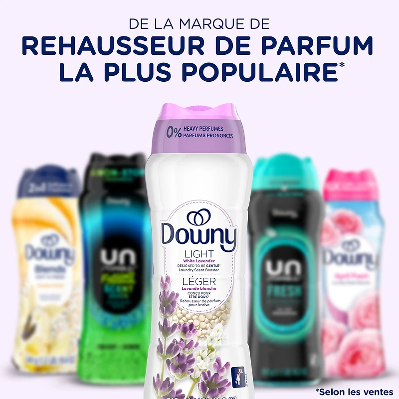 Downy Light Laundry Scent Booster Beads for Washer, White Lavender Scent, with No Heavy Perfumes