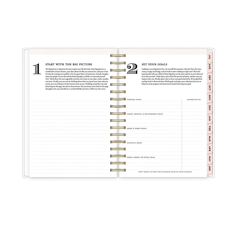Agenda hebdomadaire/mensuel Day Designer Daisy Blush, format moyen, année 2021-2022