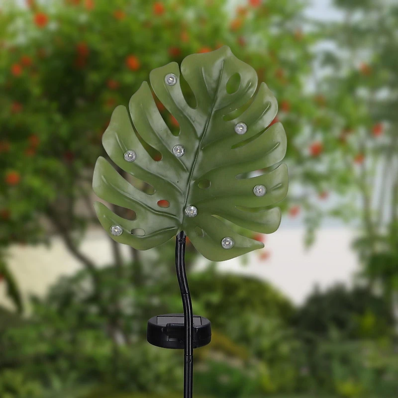 Hometrends Pile solaire Leaf - Vert 81cm H Pile solaire Leaf