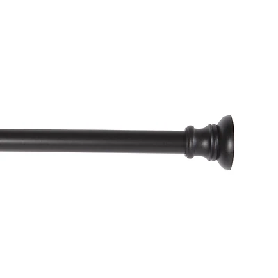 Lunar Fast Fit Nicholas 5/8" Diameter Complete Blackout No Tools Tension Window Curtain Rod, Adjustable Length, Available in Multiple Colors