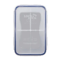 Starfrit LocknLock Plastic Bento Lunch Container - Removable Divider - 34oz/1L - Airtight & Leakproof - 4-Sided Locking Lid, Nestable and stackable