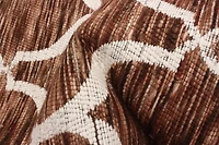 ECARPETGALLERY 5'1" x 6'10" Contemporary Collage Handmade Area Rug for Living Room, Dining Room and Bedroom in Brown