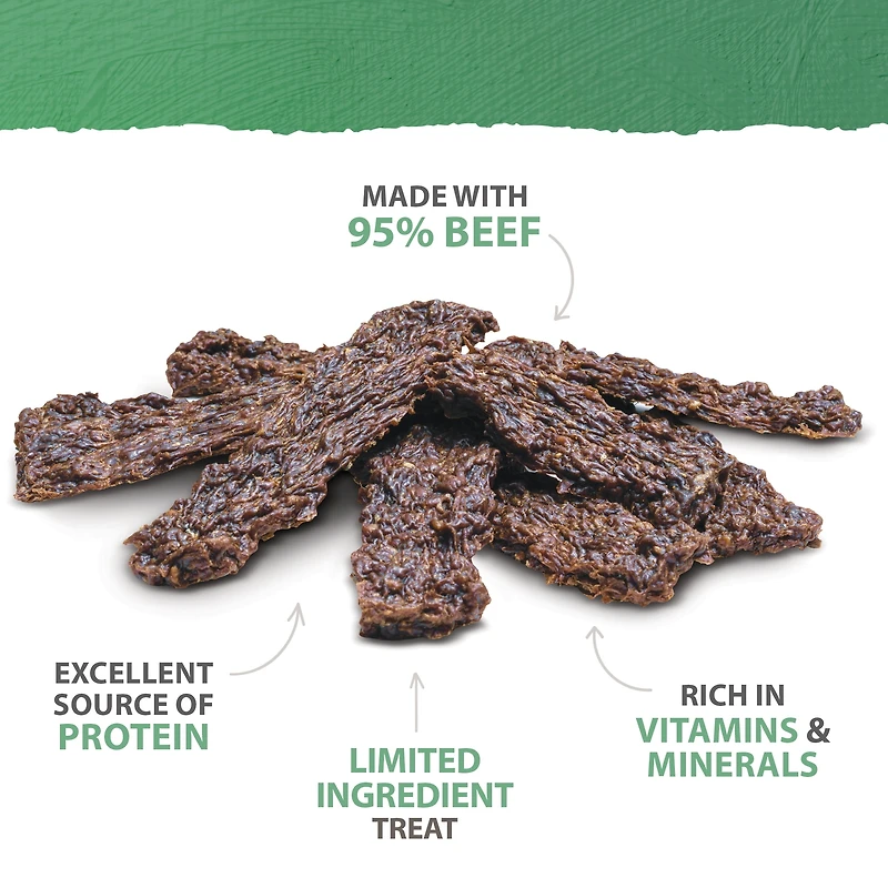Caledon Farms All Natural Homestyle Beef Jerky Dog Treats 220g CALEDON FARMS JERKY DE BOEUF