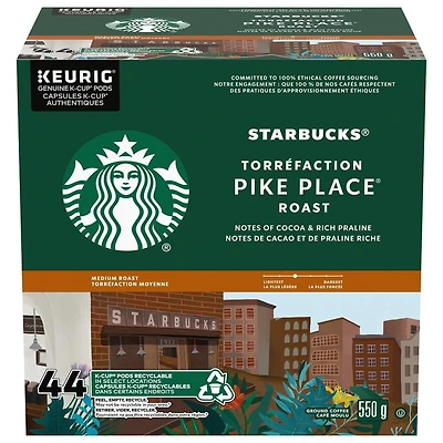 Capsules Starbucks PIKE PLACE Torr. moyenne Keurig K-Cup 44 un. PIKE PL. K-Cup 44 x 12 g 44 unites