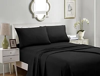4 Pieces Soild Microfiber Sheet Set