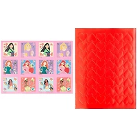 Cartes de Saint-Valentin Disney Princesse avec autocollants, Multi-couleurs, 32 Compte