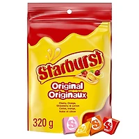 Bonbons à mâcher fruités Starburst Originaux, aromatisés aux fruits, sac, 320 g 1 sac, 320g