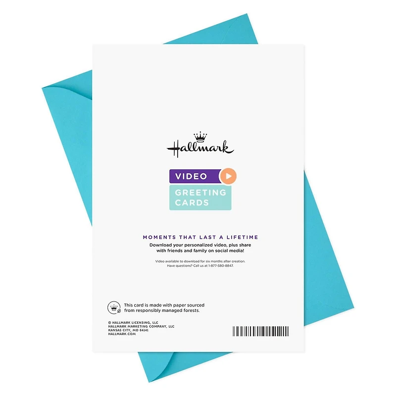 Carte d'anniversaire avec vidéo à personnaliser « Better Together » – Hallmark (Enregistrez votre propre message vidéo)