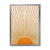 Designart Orange Sun Print III Framed Wall Art