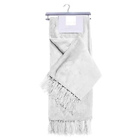 Elle Decor Chenille Fringe Sofa Throw - Soft Warm Flannel Plush - For Couch and Sofa