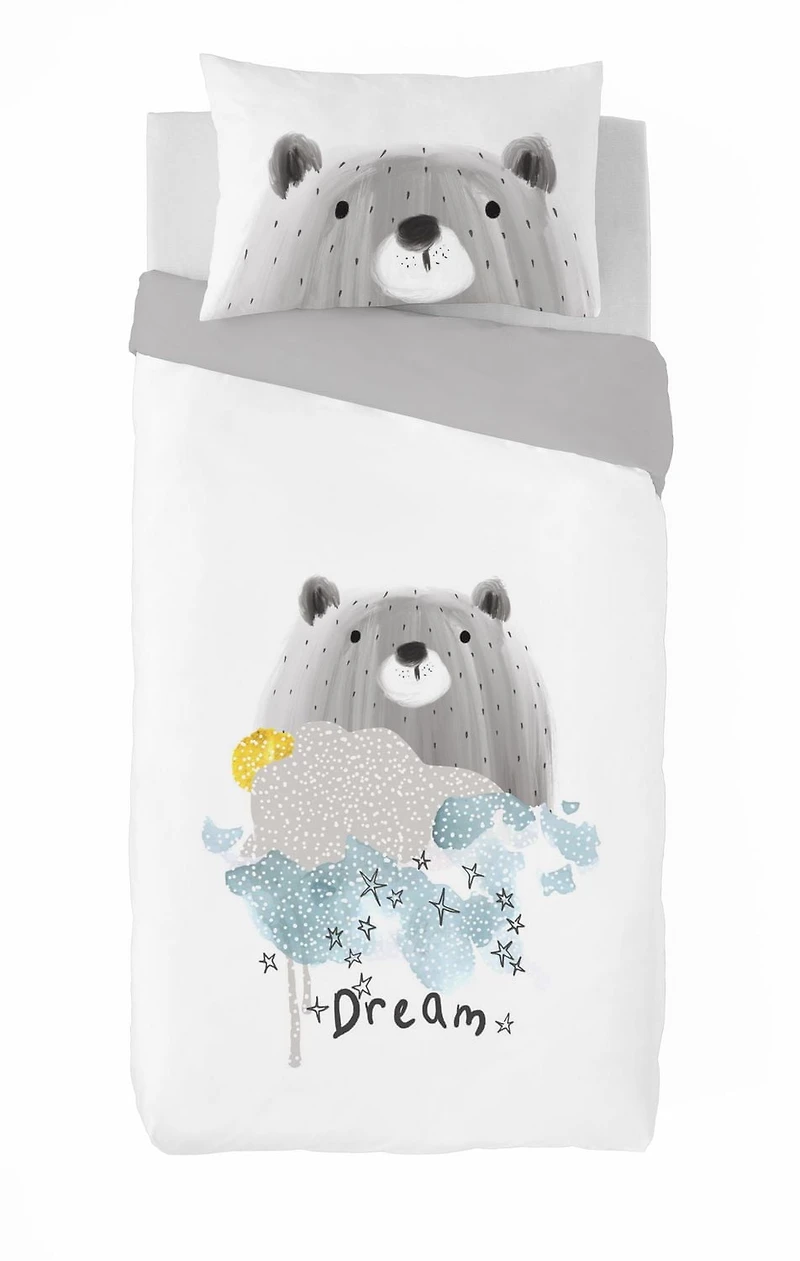 Gouchee Home Bear Dream Juvenile Cotton Duvet Cover Set, Twin Size