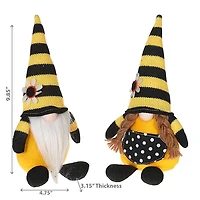 IH Casa Decor Honey Bee Gnome Plush Asstd - Set of 2