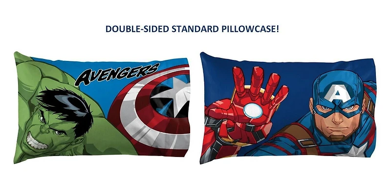 Marvel Avengers 'Hero Time' 3-Piece Twin Sheet Set, 100% Polyester