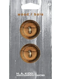 La Vogue 28 mm bouton à 2 trous - bois La Vogue 28 mm bouton à 2 trous