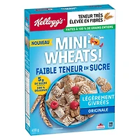 Céréales Kellogg's® Mini-Wheats® à faible teneur en sucre 450g Mini Wheats Peu Sucre Cereale 450Gx12