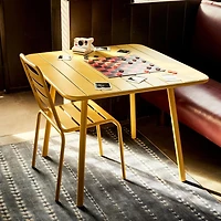 Novogratz Poolside Gossip Collection, June Square Dining Table, Yellow