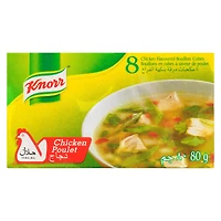Knorr Knoor Chicken Bouillon Flavoured Cubes Halal, Chicken flavor cubes 8/80g