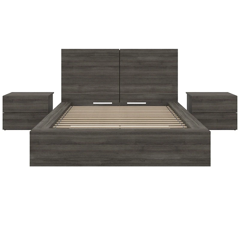 James 4-Piece Bedroom Set with Bed, Headboard and 2 Nightstands