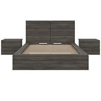 James 4-Piece Bedroom Set with Bed, Headboard and 2 Nightstands
