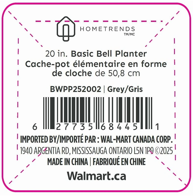 Hometrends Cache-pot élémentaire en formede cloche