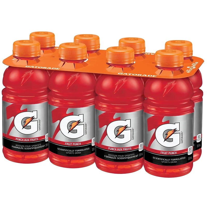 Gatorade Punch aux Fruits Boisson pour Sportifs 8 x 355 mL, Bouteilles 8x355mL