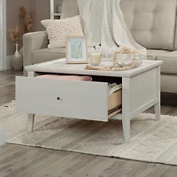 Sauder Larkin Ledge Storage Coffee Table in Glacier Oak Finish