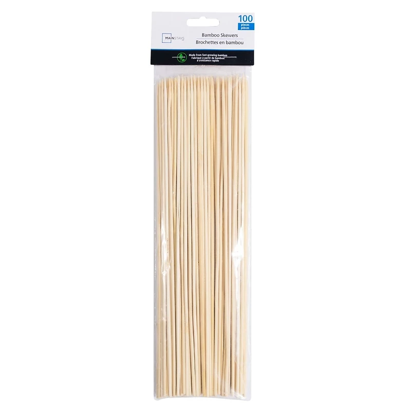 Mainstays Bamboo Skewers, 11.81in, 100pcs, Skewers