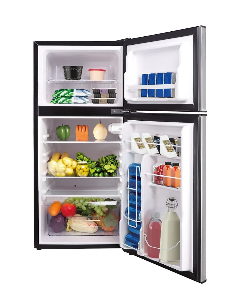 4.5 CU FT. STAINLESS STEEL 2 DOOR FRIDGE