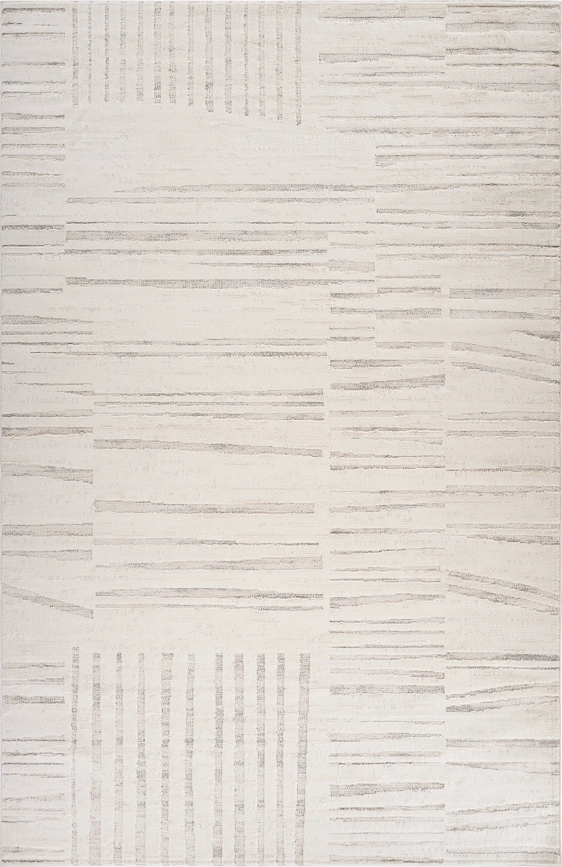 Rug Branch Astra Modern Indoor Area Rug, Beige Cream, Abstract - Living Room, Bedroom, Dining Room, and Kitchen