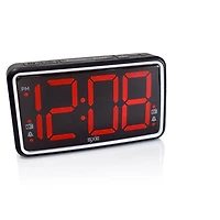 Radio-réveil SXE de 2.5 po à DEL avec 1 port de charge USB