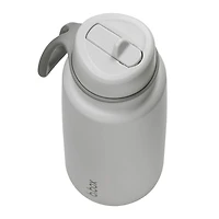 b.box - Gobelet isotherme à couvercle rabattable avec paille, grande bouteille d'eau durable pour adolescents et adultes, bouteille d'eau de voyage, isolation triple couche, sans BPA, 34 oz