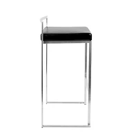 Tabouret Heavenly Collection en PU avec cadre en acier inoxydable, lot de 6