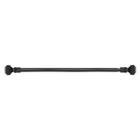 Mainstays Adjustable Drapery Window Curtain Rod with Decorative Finials, Black, 42" to 84"