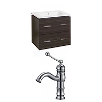 23.75-in. W Wall Mount Dawn Grey Vanity Set For 1 Hole Drilling  AI-8398