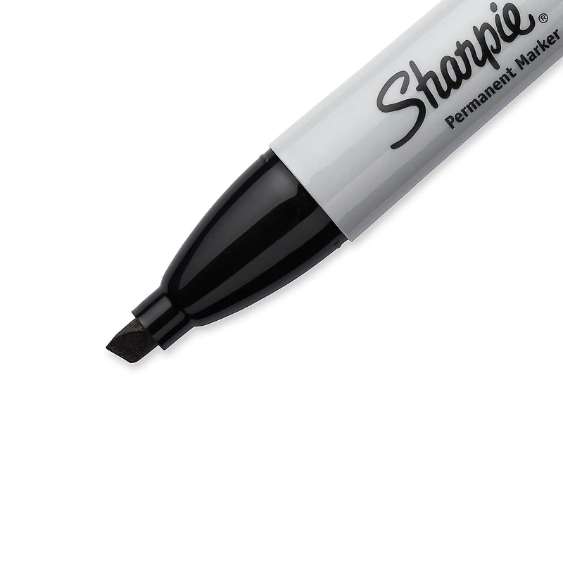 Sharpie Permanent Markers, Chisel Tip, Black, 2 Count