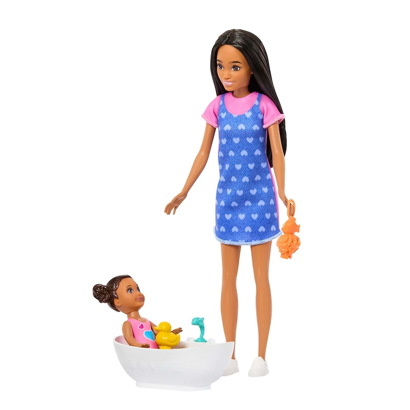 Barbie-Skipper-Babysitters-Inc.-Playset-with-Skipper-Doll,-Toddler-Doll,-Bathtub-&-6-Accessories