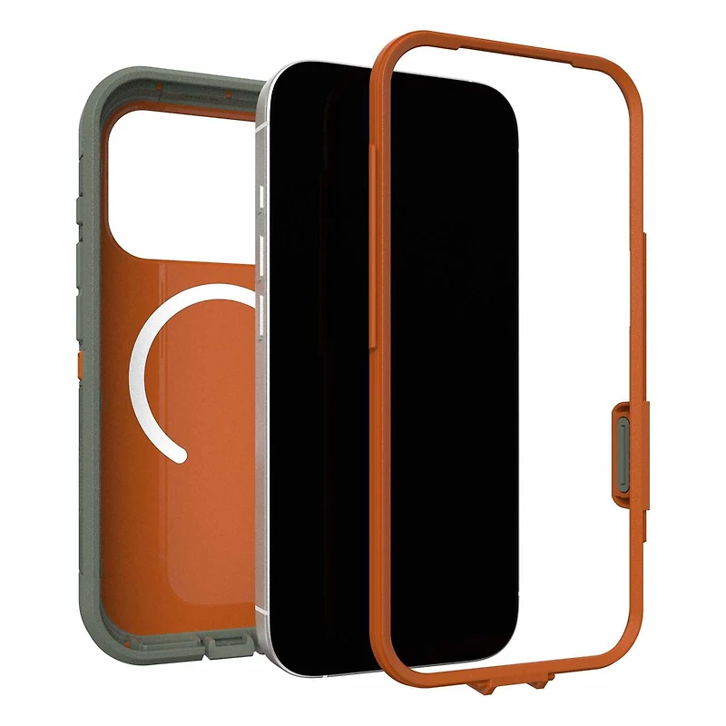 OtterBox Étui Defender Pro XT Clear MagSafe avec Contrôle de la CaméraRealtree Apx (Vert) pour iPhone 17 Pro