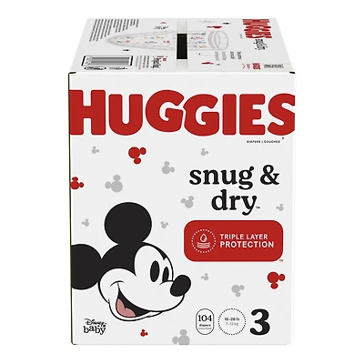Couches HUGGIES Snug & Dry, Emballage Giga