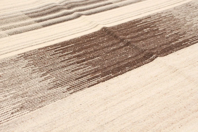 ECARPETGALLERY 5'0" x 8'0" Flat-weaves & Kilims Organica Hand Made Area Rug for Living Room, Dining Room and Bedroom in Ivory