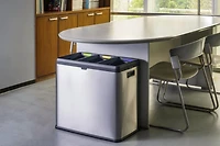 The Step N' Sort 60 L Open Top 3-Compartment Trash and Recycling Sorter
