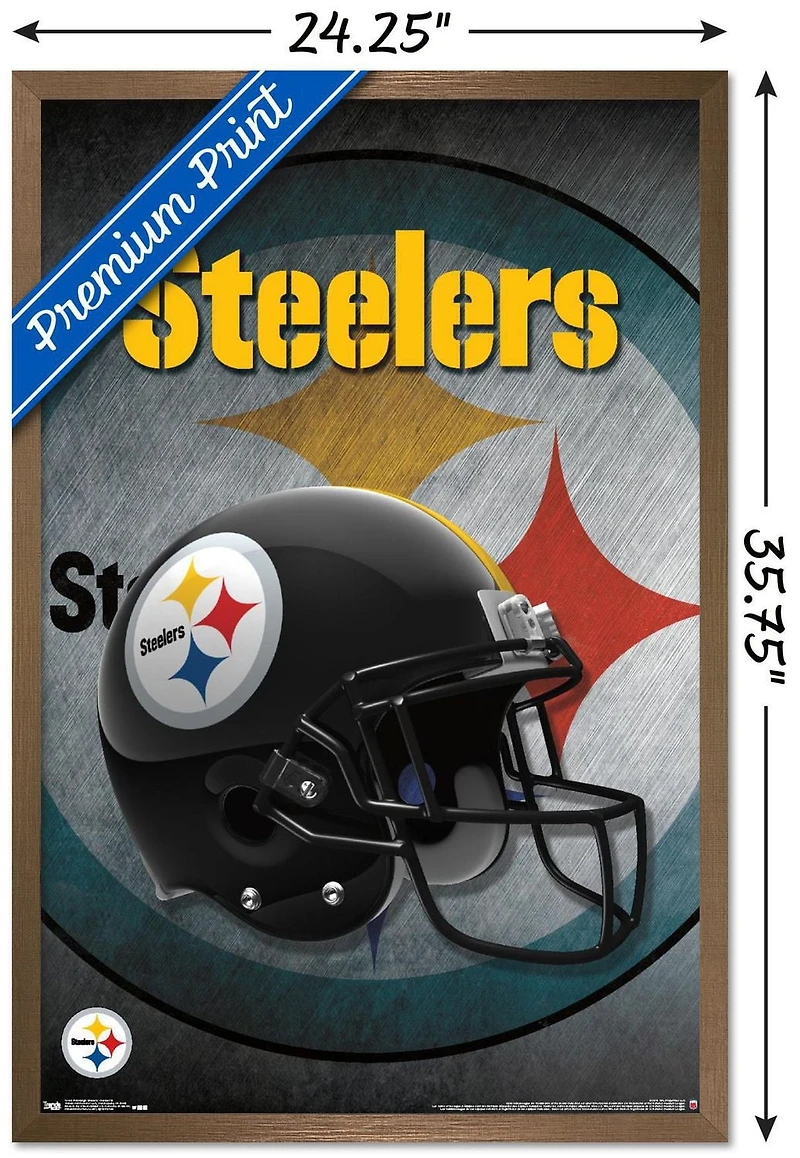 NFL Pittsburgh Steelers - Helmet 16 Wall Poster, 22.375" x 34"