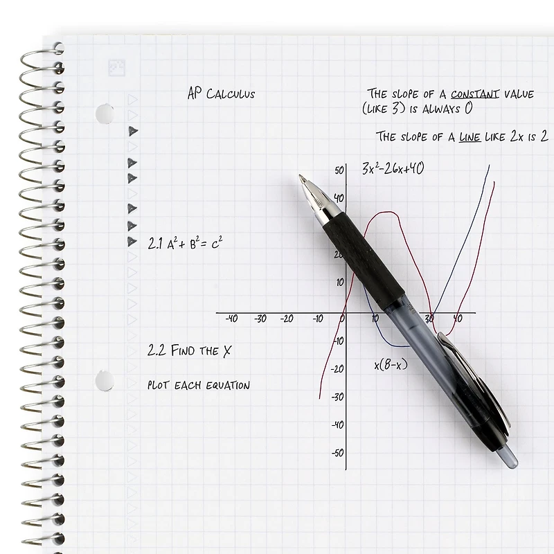 Five Star® 1 Subject 200pg Quad Notebook, Blue