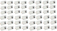 American Imaginations 48 Pieces Set Of 6-in. W Square Aluminum Semi-Recessed Pot Lights In White AI-29255