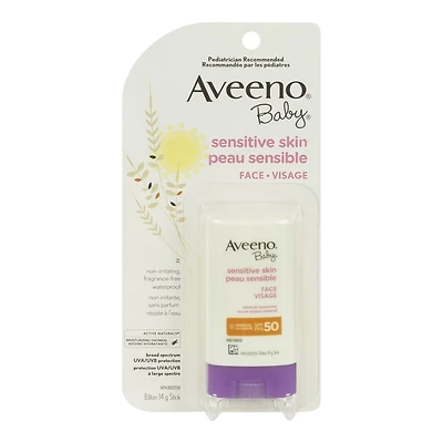 AVEENO® Baby Spf 50 Mineral Sun Guard Sensitive Skin Face Lotion Stick, 14 g